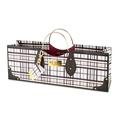 Cakewalk Plaid Wine Purse Bag, Brown 4320